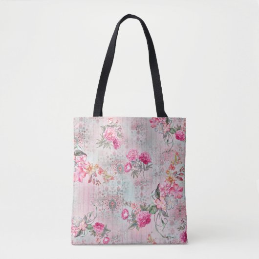 Digitales Blumenmuster: Allover-Design Tasche (Vorderseite)