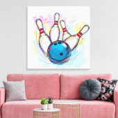 Digitales Bowling-Design Leinwanddruck (Insitu (Wohnzimmer))