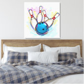 Digitales Bowling-Design Leinwanddruck (Insitu (Schlafzimmer))