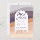 DIGITALES Brautparty Lila Orange einladen Einladung (Vorderseite)