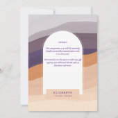 DIGITALES Brautparty Lila Orange einladen Einladung (Rückseite)