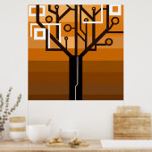 Digitales bunter Baum-KI-Kunstposter Poster (Küche)