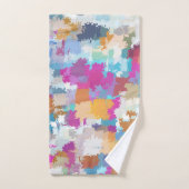 Digitales Camouflage Blau-Gelb-Rosa-Muster Handtuch (Handtuch)