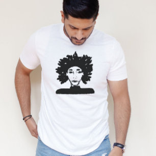 Digitales Charakterportrait des Menschen mit Dread T-Shirt