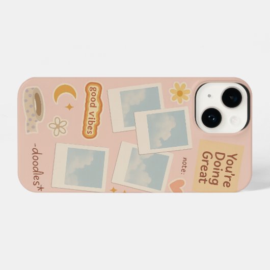 Digitales Collage Aesthetic Phone Case iPhone Hülle (Rückseite (Horizontal))