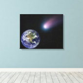 Digitales Composite eines Kometen, der sich in Ric Leinwanddruck (Insitu (Holzboden))