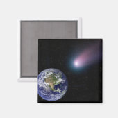 Digitales Composite eines Kometen, der sich in Ric Magnet (Vorderseite/Rückseite)