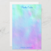 Digitales Design Blau und Rosa Briefpapier (Vorne/Hinten)