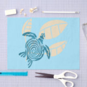 Digitales Design der Blue Ocean Turtle Seidenpapier (Handwerk)