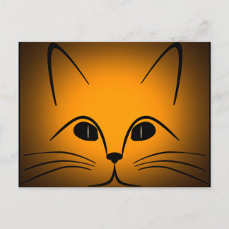 Digitales Design für Schwarz und Gold-Katzen Postkarte