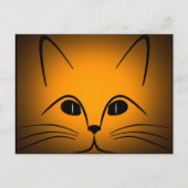 Digitales Design für Schwarz und Gold-Katzen Postkarte (Vorderseite)