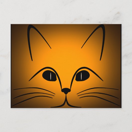 Digitales Design für Schwarz und Gold-Katzen Postkarte (Vorderseite)