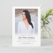 Digitales Download Modernes Foto Gedenkfeier Einladung (Stehend Vorderseite)