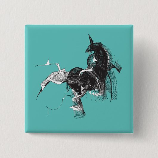 Digitales Einhorn Button (Vorderseite)