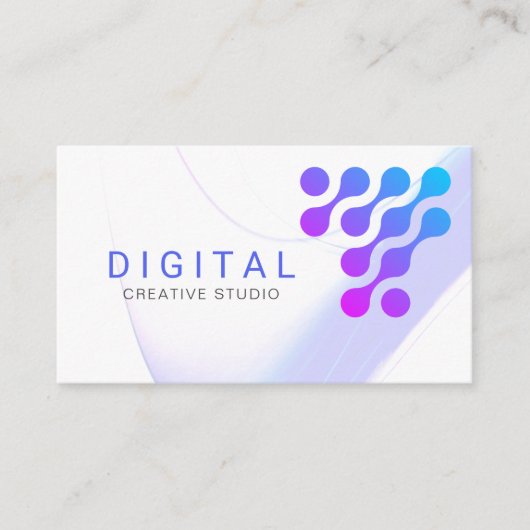 Digitales farbiges Gradientenlogo Visitenkarte (Vorderseite)