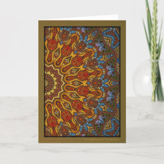Digitales Feuer-Mandala Feiertagskarte