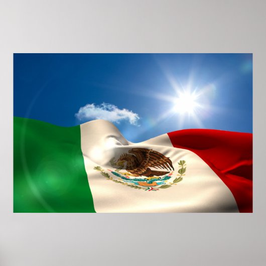 Digitales Flag-Rippling in Mexiko Poster (Vorne)