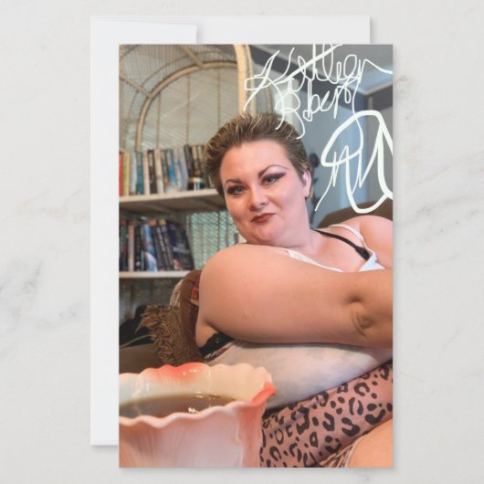 Digitales Foto von mir auf Papierblatt (Vorderseite)