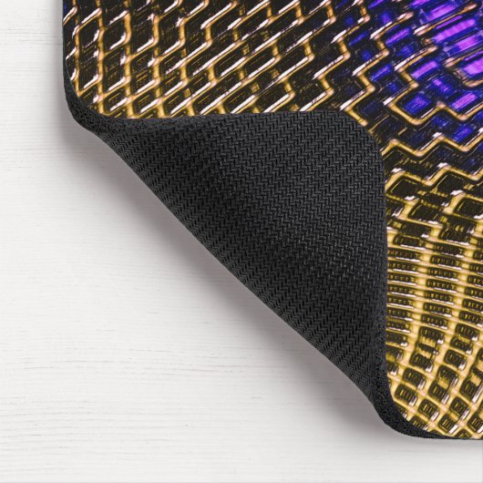 Digitales Geflecht aus sepiatnahem Draht auf Viole Mousepad (Ecke)