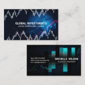 Digitales Globe | International | Aktien und Finan Visitenkarte (Vorne/Hinten)