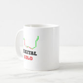 Digitales Gold Kaffeetasse (Vorderseite Links)