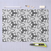 Digitales Grafikdesign in Schwarz und Weiß Seidenpapier (Handwerk)