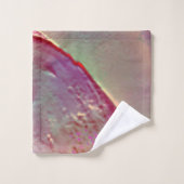 Digitales graues felsiges Satin, Pfirsich oder leb Badhandtuch Set (Waschlappen)