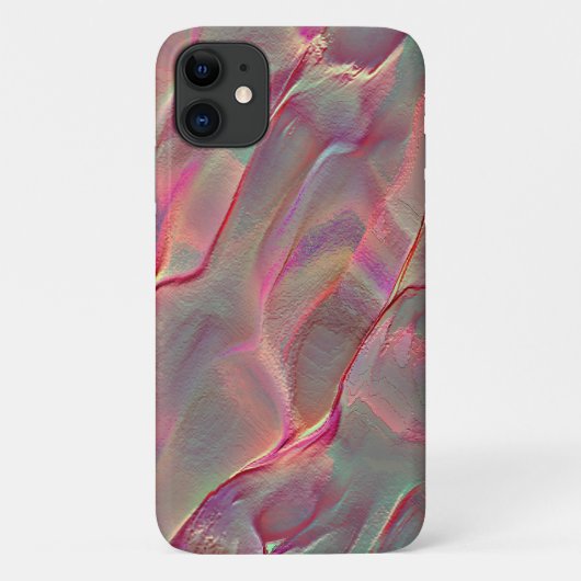 Digitales graues felsiges Satin, Pfirsich oder leb Case-Mate iPhone Hülle (Rückseite)