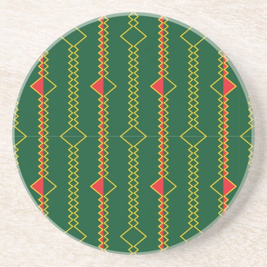 Digitales Grünbuch Zigzag Lines - 72729 Getränkeuntersetzer (Vorne)