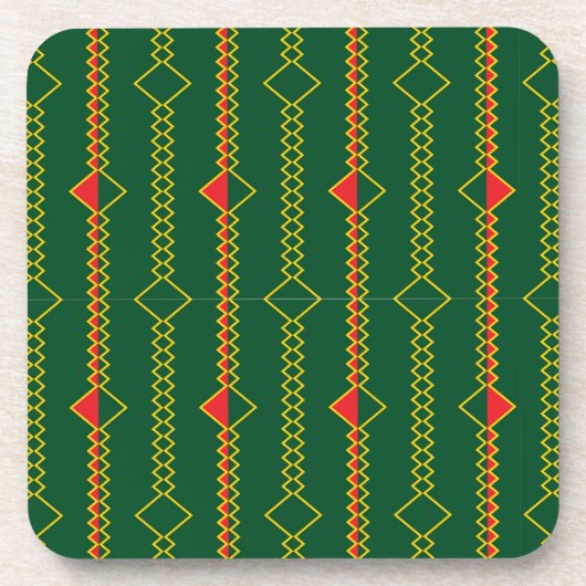 Digitales Grünbuch Zigzag Lines - 72729 Getränkeuntersetzer (Vorderseite)