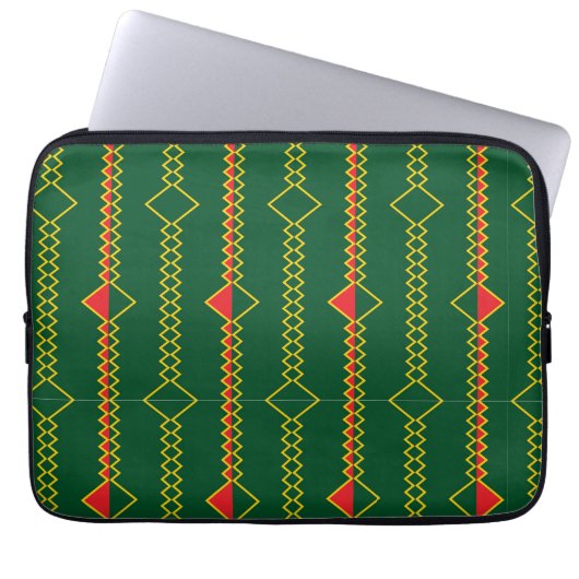 Digitales Grünbuch Zigzag Lines - 72729 Laptopschutzhülle (Vorderseite)