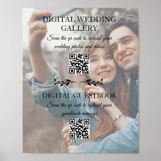 digitales Hochzeitsalbum & Gästebuch qr Foto (Vorne)