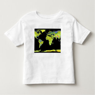 Digitales Höhenmodell der Kontinente auf Ea Kleinkind T-shirt