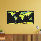 Digitales Höhenmodell der Kontinente auf Ea Leinwanddruck (Insitu (Wohnzimmer))