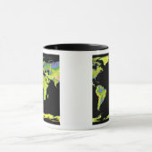 Digitales Höhenmodell der Kontinente auf Ea Tasse (Zentrum)