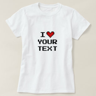 Digitales i-Herz-Pixel-Design für Shirt für Frauen