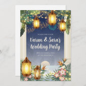 Digitales indisches Hochzeitsjunges-Party lädt ein Einladung (Vorne/Hinten)