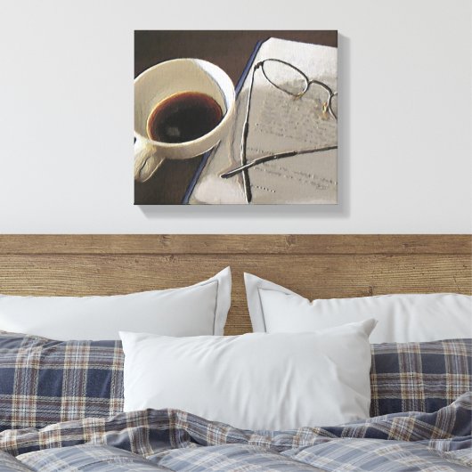 Digitales Kaffeeöl auf Leinwand (Insitu (Schlafzimmer))