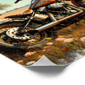 Digitales klassisches Motorrad Poster (Ecke)