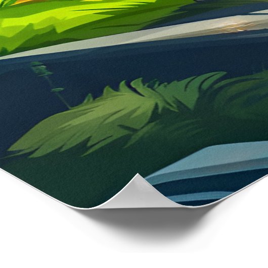 Digitales Kunstdesign Poster (Ecke)