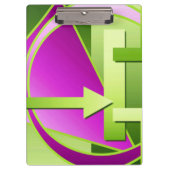 Digitales Kunstdruckbild "Circuit Diagramm", grün Klemmbrett (Vorderseite)