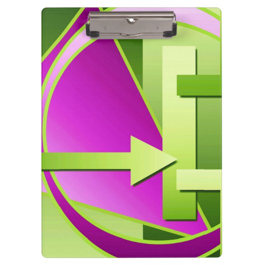 Digitales Kunstdruckbild "Circuit Diagramm", grün Klemmbrett (Vorderseite)