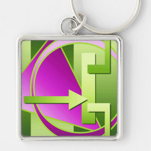 Digitales Kunstdruckbild "Circuit Diagramm", grün Schlüsselanhänger