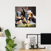 Digitales Kunstportrait, deutsch Shepard Meme Funn Poster (Heimbüro)