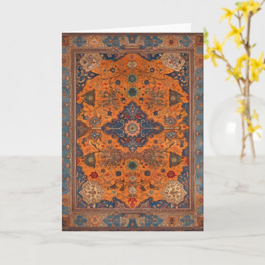 Digitales Kunstwerk für Perserrug oder Teppich Karte (Gelbe Blume)