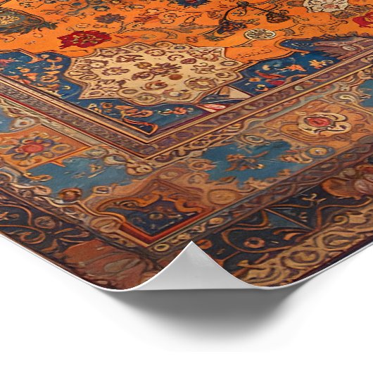 Digitales Kunstwerk für Perserrug oder Teppich Poster (Ecke)