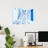 Digitales Malen von MyKonos Greece Poster (Heimbüro)