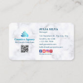 Digitales Marketing der Kreativagentur Visitenkarte (Rückseite)