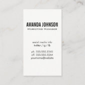 Digitales Marketing / Dynamik Visitenkarte (Rückseite)