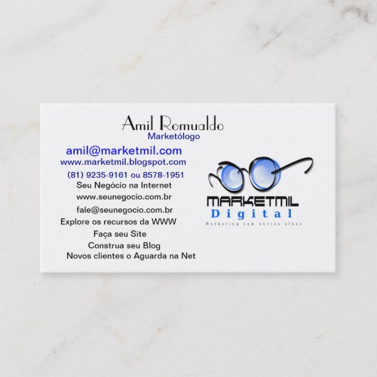 Digitales Marketing Visitenkarte (Vorderseite)